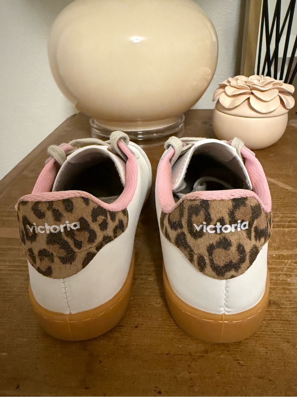 Victoria Berlin Pink and Leopard Sneakers - Picture 4 of 8